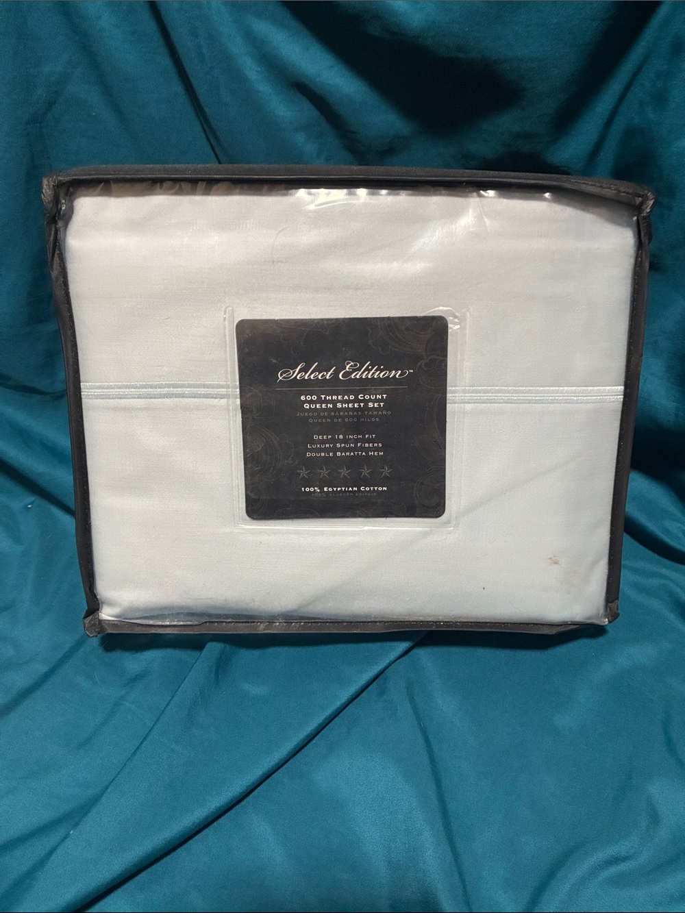 Select Edition Light Blue Queen Sheet Set - Premium 600 Thread Count Cotton